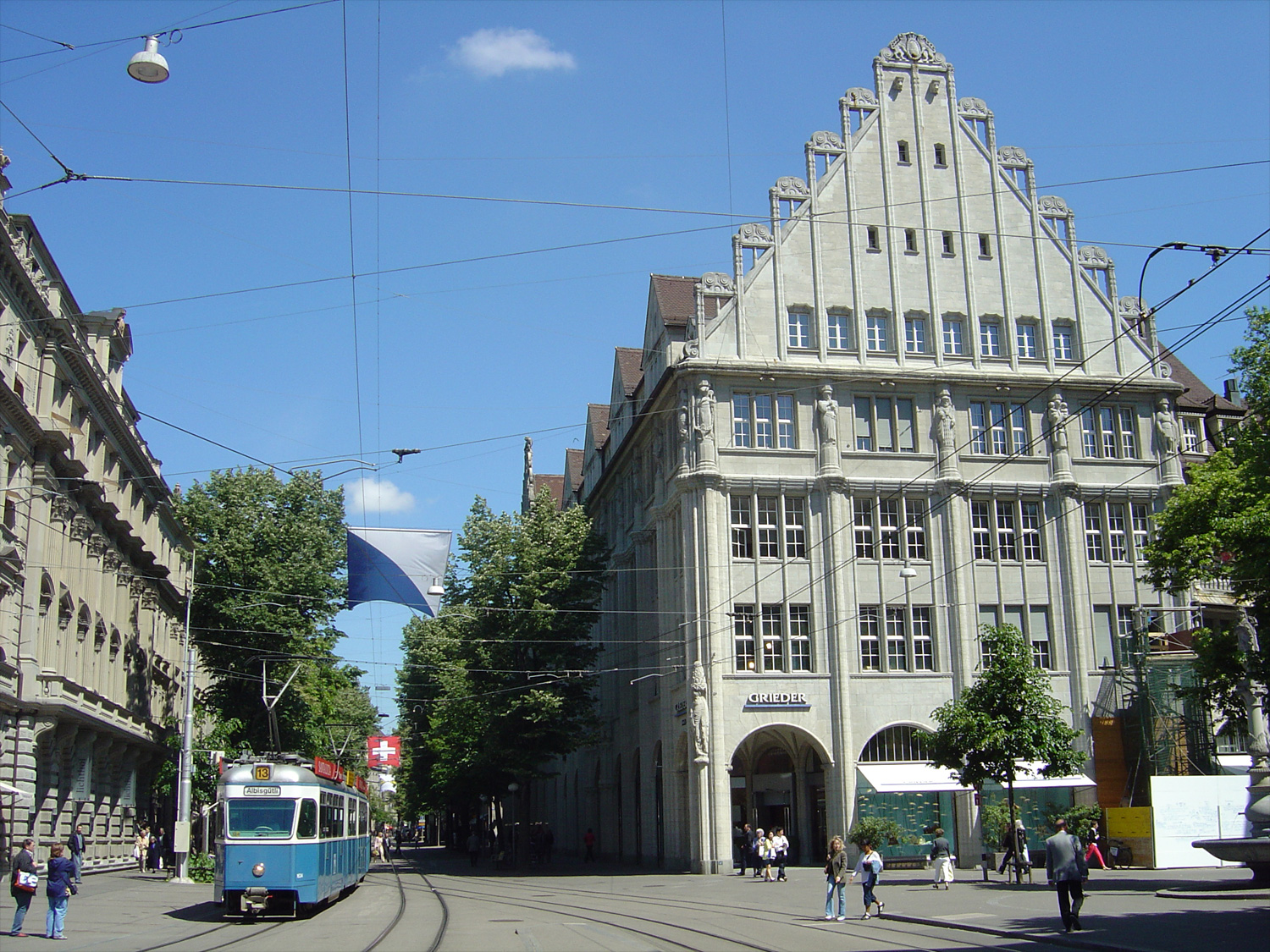 Zürih Bahnhofstrasse caddesi