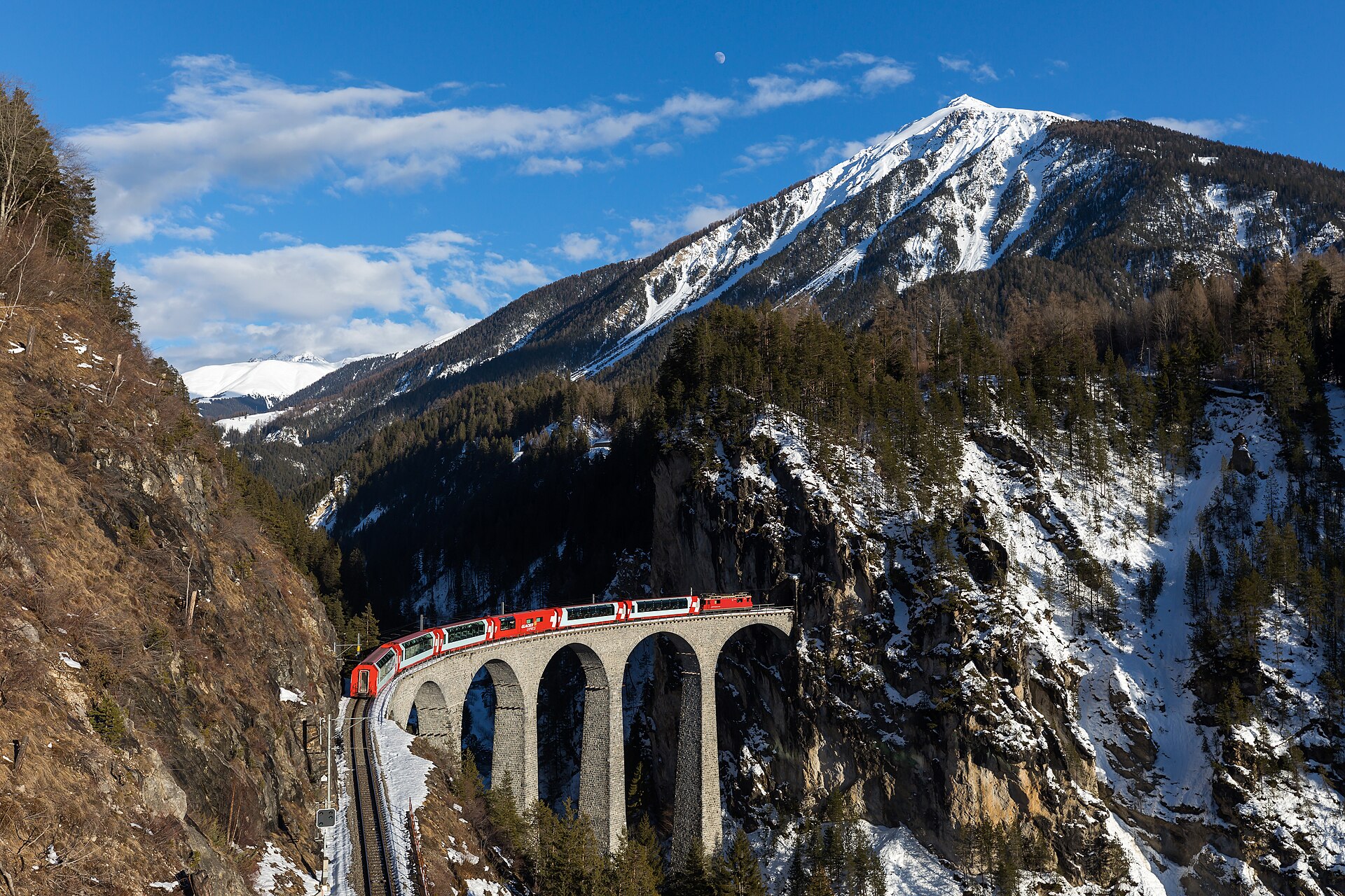 Glacier Express treni Landwasser Viyadüğü, İsviçre